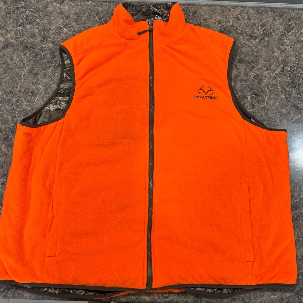 Realtree Men's Bright Orange Hunting Vest Reversible